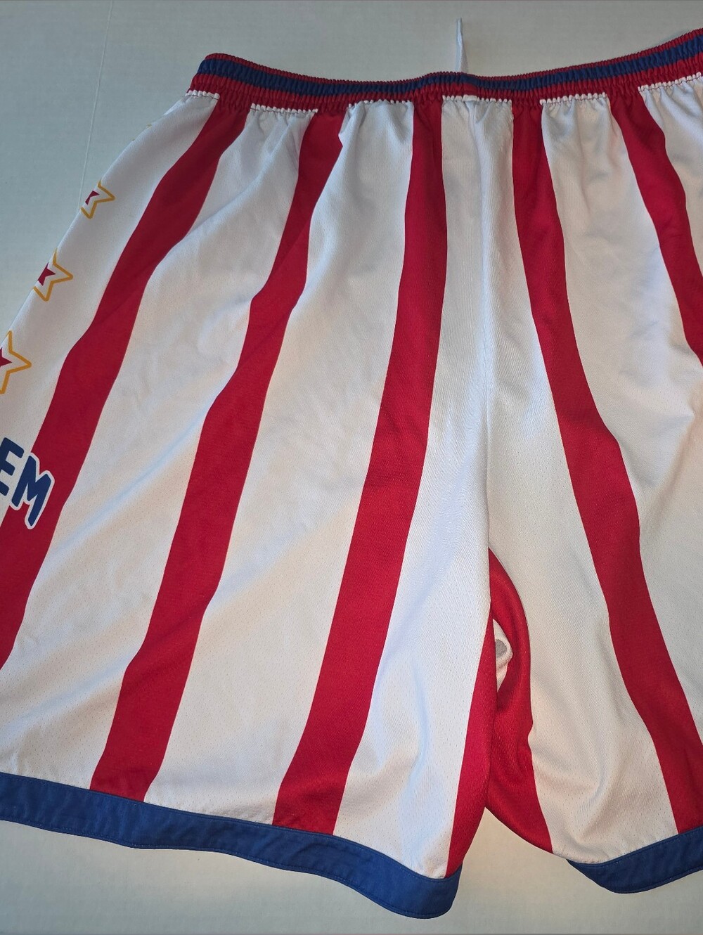 Vintage Harlem Globetrotters Shorts Mens 3XL Blue Red Basketball FUBU Velour Y2K